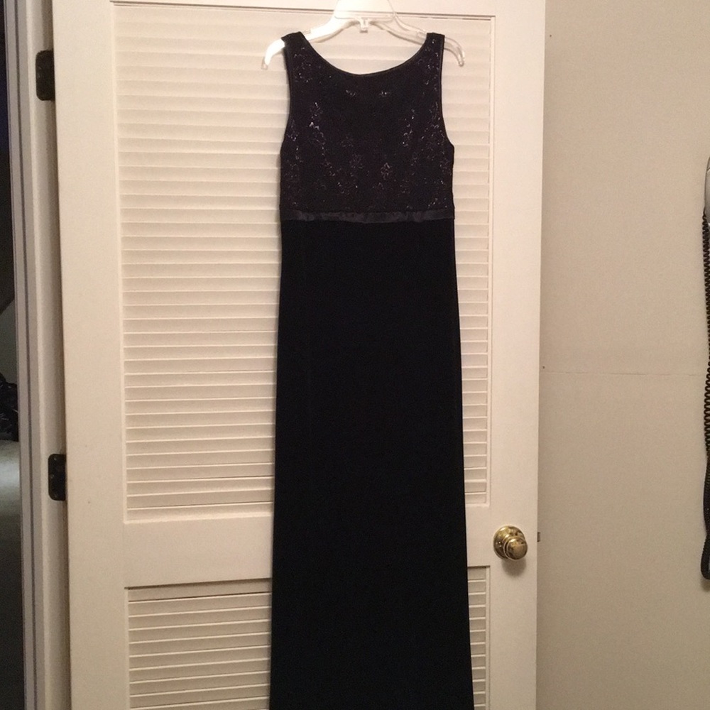Velvet evening gown
